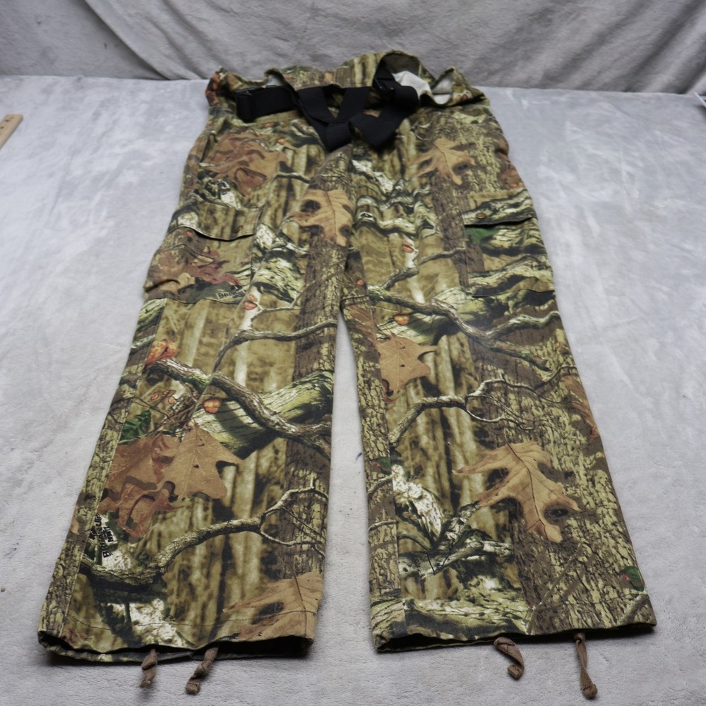 Cabelas Bib Pants Mens Medium Break Up Infinity Camo Cargo Hunting Outdoor 37x31